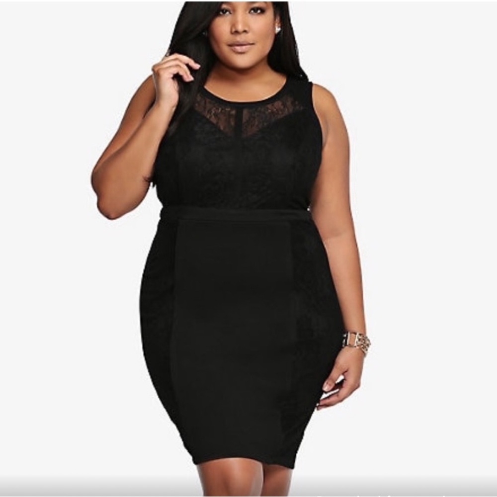 Torrid | Women’s Sz 14 Solid Black Lace Midi Sleeveless Dress